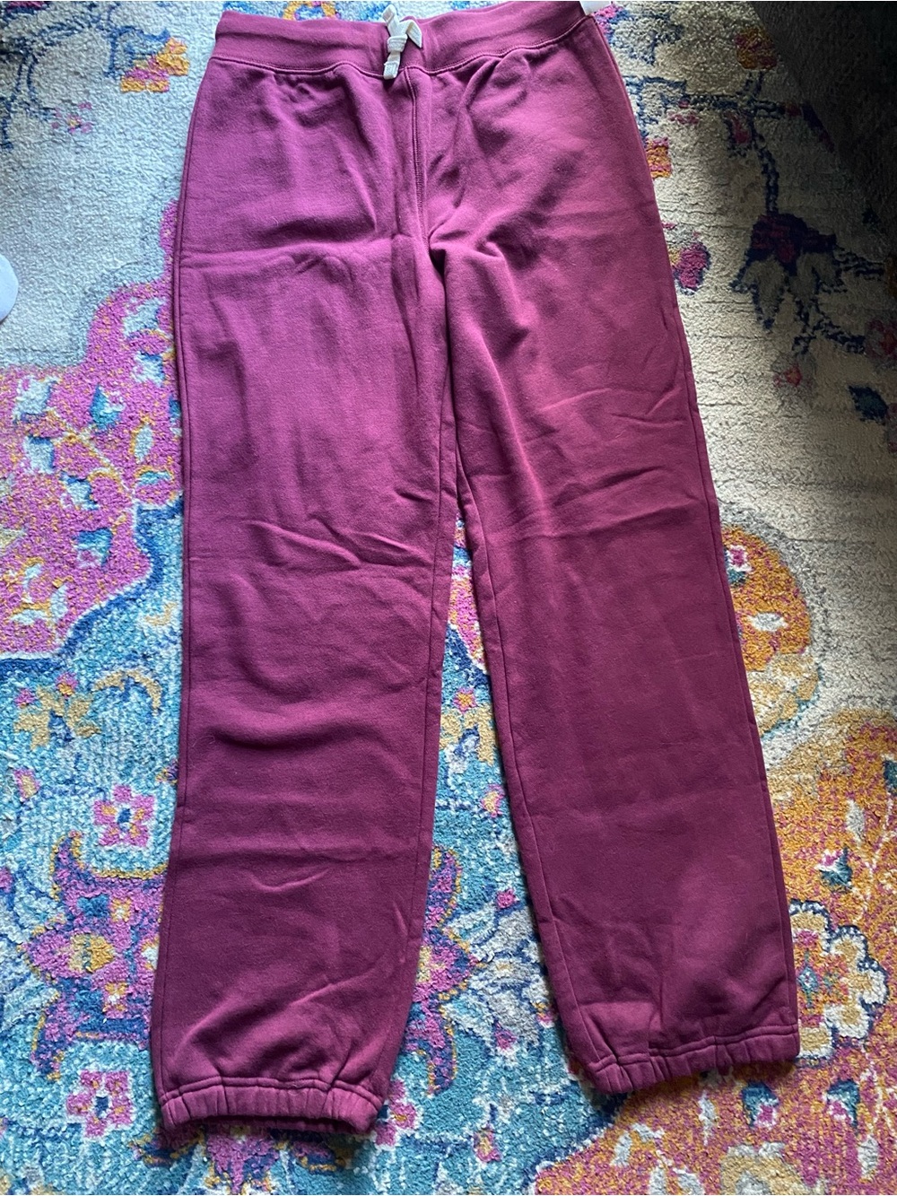 Lands end kids maroon sweatpants size large 14/16